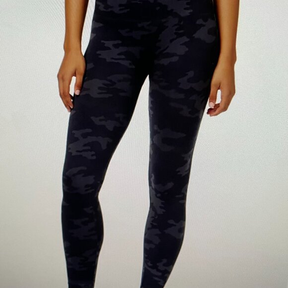 SPANX Women's Look at Me Now Full Length Leggings, Heather Camo, Grey, Print, 1X - Picture 2 of 11